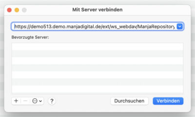 server-verbinden WebDAV verwenden: Mac OS